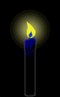 Black animated candle
