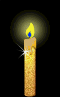 Gold animated candle