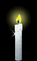 Silver animated candle