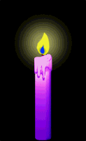 Violet ~ Purple animated candle