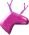 pink/blue stag head 59x71