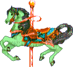 carousel horse, green 151x140 [7k]