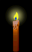 Brown animated candle