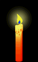 Orange animated candle