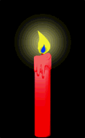 Red animated candle