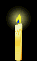 Yellow animated candle
