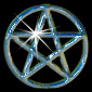 Pentacle on black