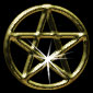 Pentacle on black