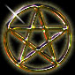 Pentacle on black