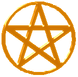 Large gold pentacle