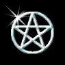 Pentacle on black