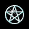 Pentacle on black