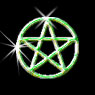 Pentacle on black