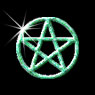 Pentacle on black