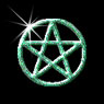 Pentacle on black