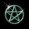 Pentacle on black