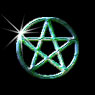 Pentacle on black