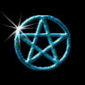 Pentacle on black