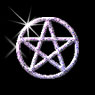 Pentacle on black