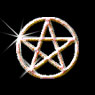 Pentacle on black